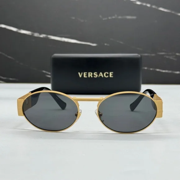 NEW MOD 2264 1002/87 VERSACE UNISEX SUNGLASSES VE2264 100287 GOLD VE2264 1002/87